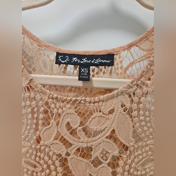 For Love & Lemon Summer Lilly Fairycore Mini Dress Pale Blush Size XS NWT - Picture 6 of 15